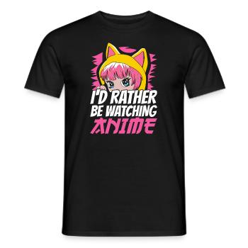 Anime Manga - Männer T-Shirt - Schwarz - Vorne - AI Model Male 178 light (178cm)