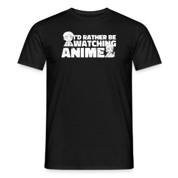 Anime Manga - Männer T-Shirt - Schwarz - Vorne - AI Model Male 178 light (178cm)