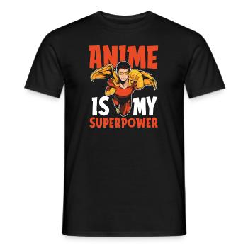 Anime Manga - Männer T-Shirt - Schwarz - Vorne - AI Model Male 178 light (178cm)
