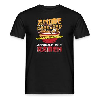 Bol de Ramen Manga Anime - T-shirt homme - noir - Devant - AI Model Male 178 light (178cm)