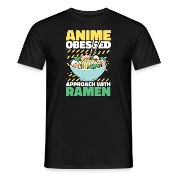 Bol de Ramen Manga Anime - T-shirt homme - noir - Devant - AI Model Male 178 light (178cm)