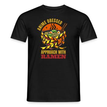 Anime Manga Lustig Ramen Schüssel - Männer T-Shirt - Schwarz - Vorne - AI Model Male 178 light (178cm)