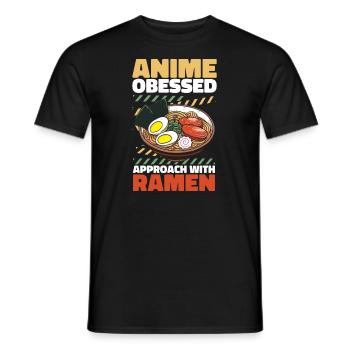 Bol de Ramen Manga Anime - T-shirt homme - noir - Devant - AI Model Male 178 light (178cm)