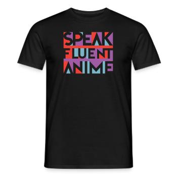 Anime Manga - Männer T-Shirt - Schwarz - Vorne - AI Model Male 178 light (178cm)