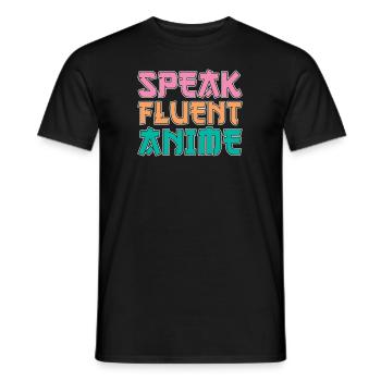 Anime Manga - Männer T-Shirt - Schwarz - Vorne - AI Model Male 178 light (178cm)