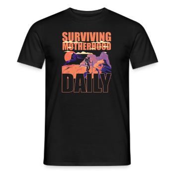 Mom Mom Climbing Maternity - Men's T-Shirt - black - Front - AI Model Male 178 light (178cm)