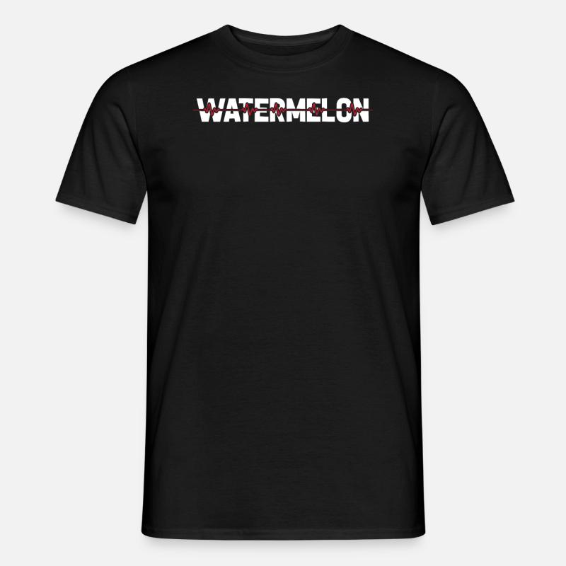 Rythme cardiaque ECG de pastèque - T-shirt homme - noir