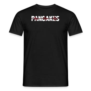 Pancakes Ekg Heartbeat - Men's T-Shirt - black - Front - AI Model Male 178 light (178cm)