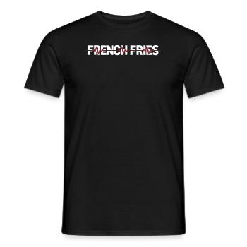 Pommes Frittes Fritten Ekg Heartbeat - Männer T-Shirt - Schwarz - Vorne - AI Model Male 178 light (178cm)