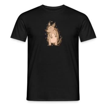 friendly armadillo - Men's T-Shirt - black - Front - AI Model Male 178 light (178cm)