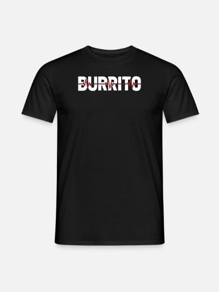 Burrito Ekg Heartbeat - Men's T-Shirt - black
