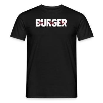 Burger Hamburger Ekg Heartbeat - Männer T-Shirt - Schwarz - Vorne - AI Model Male 178 light (178cm)