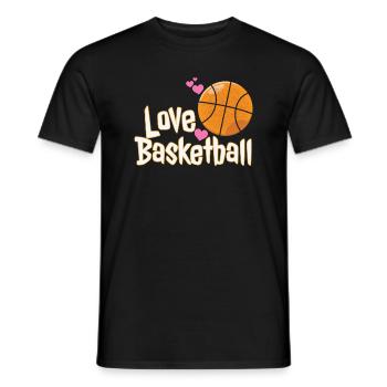 Love Basketball - Männer T-Shirt - Schwarz - Vorne - AI Model Male 178 light (178cm)