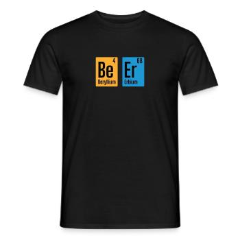 Element in the chemistry of beer - Men's T-Shirt - black - Front - AI Model Male 178 light (178cm)