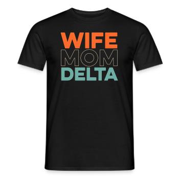 Sorority Soroitas Delta Mama - Men's T-Shirt - black - Front - AI Model Male 178 light (178cm)
