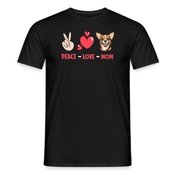 Chihuahua Paix Amour Chien Maman - T-shirt homme - noir - Devant - AI Model Male 178 light (178cm)