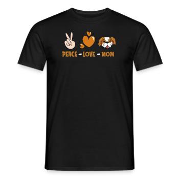 Pékinois Paix Amour Chien Maman - T-shirt homme - noir - Devant - AI Model Male 178 light (178cm)