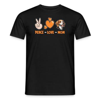 Beagle Peace Love Chien Maman - T-shirt homme - noir - Devant - AI Model Male 178 light (178cm)