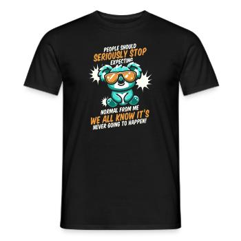 Koala - Men's T-Shirt - black - Front - AI Model Male 178 light (178cm)