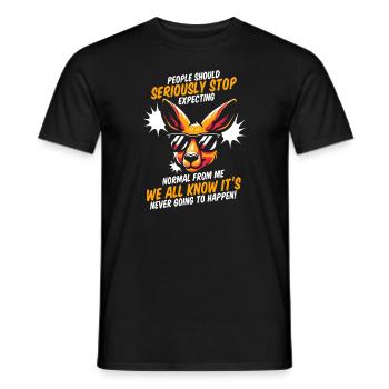 Kangourou - T-shirt homme - noir - Devant - AI Model Male 178 light (178cm)