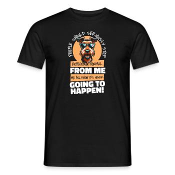 Airedale Terrier - Männer T-Shirt - Schwarz - Vorne - AI Model Male 178 light (178cm)