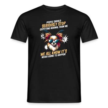Papillon - Männer T-Shirt - Schwarz - Vorne - AI Model Male 178 light (178cm)