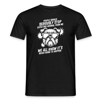 Griffon bruxellois - T-shirt homme - noir - Devant - AI Model Male 178 light (178cm)