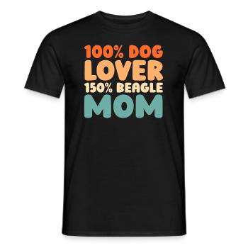 Beagle - Men's T-Shirt - black - Front - AI Model Male 178 light (178cm)