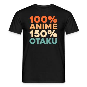 Anime Manga - Männer T-Shirt - Schwarz - Vorne - AI Model Male 178 light (178cm)