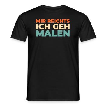 Painter, varnisher, I've had enough, I'm going to paint - Men's T-Shirt - black - Front - AI Model Male 178 light (178cm)