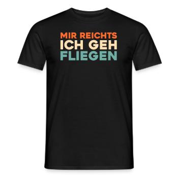 Flugbegleiter Stewardess - Männer T-Shirt - Schwarz - Vorne - AI Model Male 178 light (178cm)