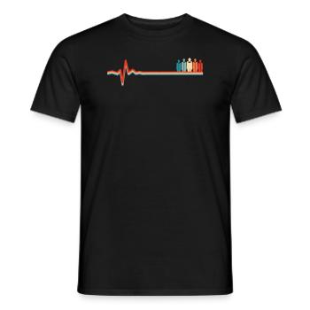 Chanteur de chorale Ekg Heartbeat - T-shirt homme - noir - Devant - AI Model Male 178 light (178cm)