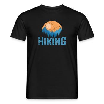 Hiking Outdoor Hobby - Men's T-Shirt - black - Front - AI Model Male 178 light (178cm)