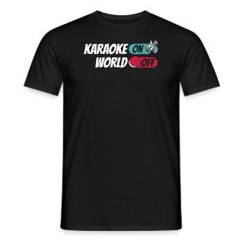Karaoké Karaoké On World Off - T-shirt homme - noir - Devant - AI Model Male 178 light (178cm)