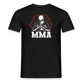 MMA im Käfig Mixed Martial Arts Kampf - Männer T-Shirt - Schwarz - Vorne - AI Model Male 178 light (178cm)