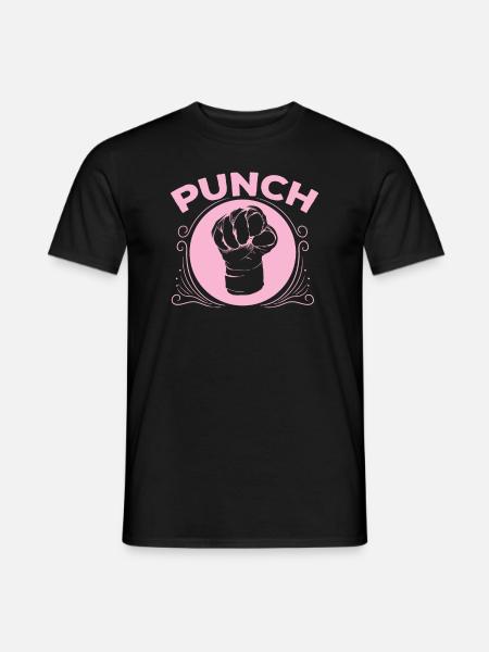 Muay Thai "Punch" Pink Fist - Men's T-Shirt - black