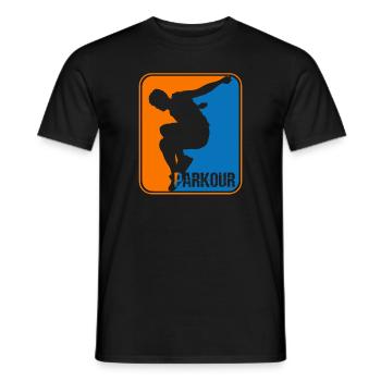 Parkour Sport Logo - Men's T-Shirt - black - Front - AI Model Male 178 light (178cm)