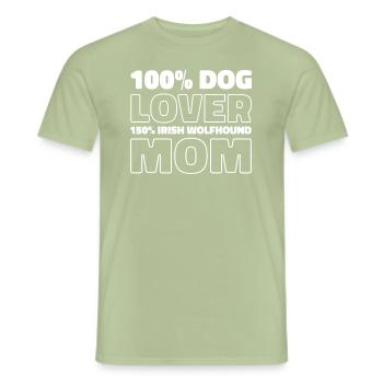 Irischer Wolfshund - Männer T-Shirt - Sage - Vorne - AI Model Male 178 light (178cm)