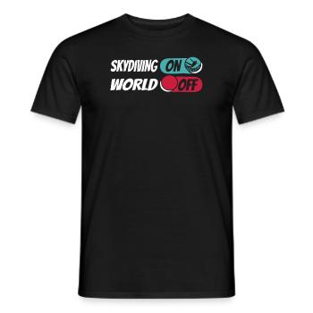 Parachutisme - T-shirt homme - noir - Devant - AI Model Male 178 light (178cm)