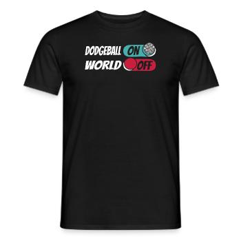 Ballon chasseur Völkerball sur World Off - T-shirt homme - noir - Devant - AI Model Male 178 light (178cm)