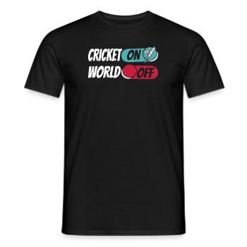 Cricket Cricket On World Off - Men's T-Shirt - black - Front - AI Model Male 178 light (178cm)