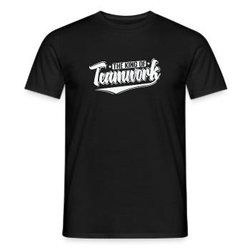 Le roi du travail d’équipe - T-shirt homme - noir - Devant - AI Model Male 178 light (178cm)