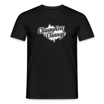 Champion du changement - T-shirt homme - noir - Devant - AI Model Male 178 light (178cm)
