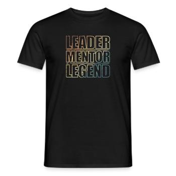 Leader, mentor, légende - T-shirt homme - noir - Devant - AI Model Male 178 light (178cm)