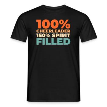 Cheerleader Cheerleading - Men's T-Shirt - black - Front - AI Model Male 178 light (178cm)