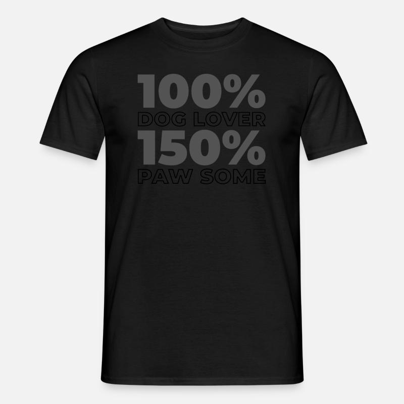 Hund Vierbeiner - Männer T-Shirt - Schwarz