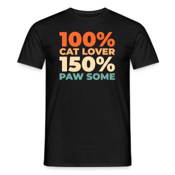 Katze - Männer T-Shirt - Schwarz - Vorne - AI Model Male 178 light (178cm)