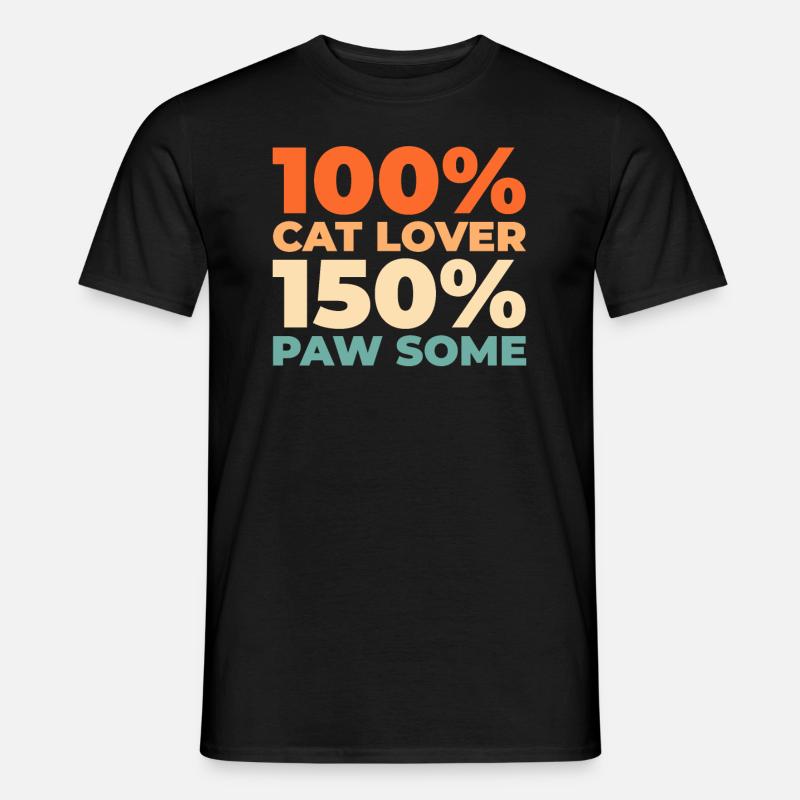 Katze - Männer T-Shirt - Schwarz