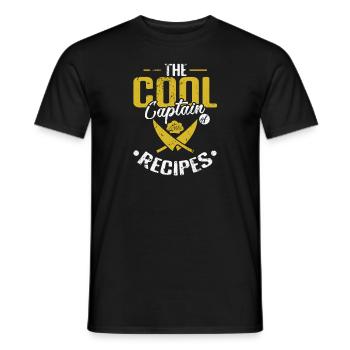 The Cool Captain of Recipes - Men's T-Shirt - black - Front - AI Model Male 178 light (178cm)