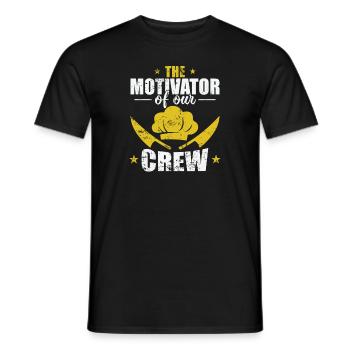 The Motivator of Our Crew - Men's T-Shirt - black - Front - AI Model Male 178 light (178cm)